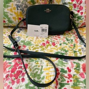 Emerald Green Coach Camera Bag Crossbody NWOT